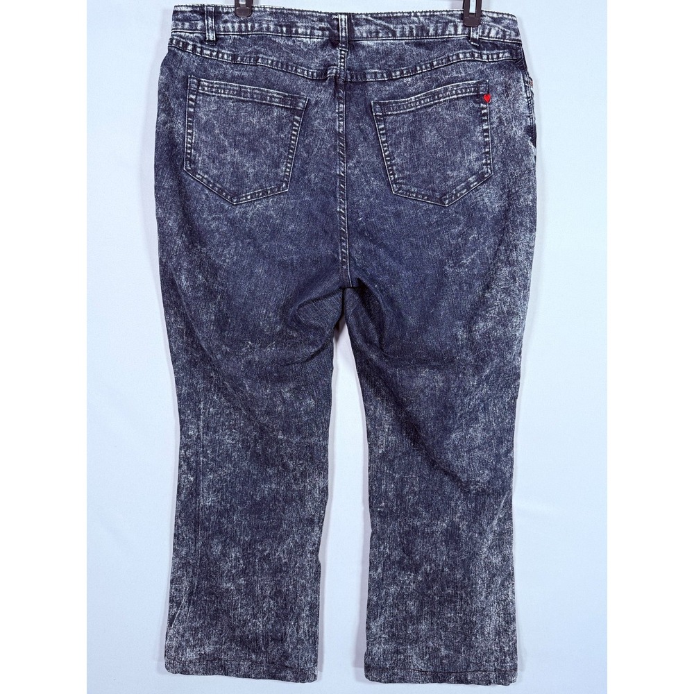 Denim 24/7 Jeans Women 16W Blue Denim 90's Acid Washed 39x27" Rise 11" - Picture 8 of 8